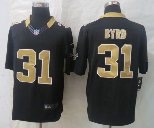 Nike Saints #31 Jairus Byrd Black Team Color Men's Stitched NFL Limited Jersey