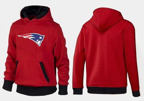 New England Patriots Logo Pullover Hoodie Red & Black