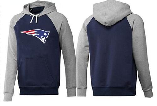 New England Patriots Logo Pullover Hoodie Dark Blue Grey