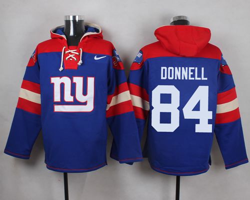 Nike Giants #84 Larry Donnell Royal Blue Player Pullover NFL Hoodie