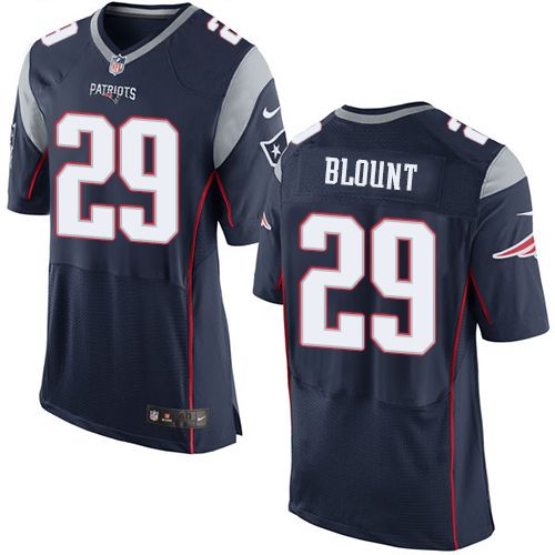 Nike Patriots #29 LeGarrette Blount Navy Blue Team Color Men's Stitched NFL New Elite Jersey