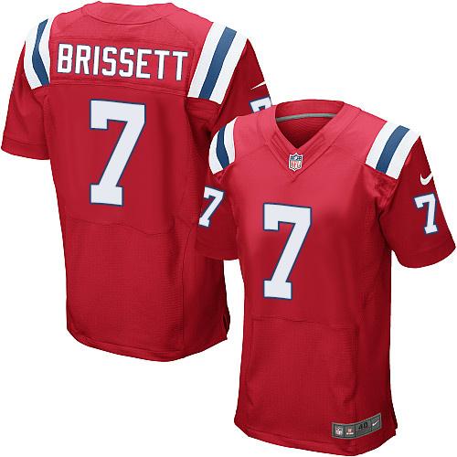 Nike Patriots #7 Jacoby Brissett Red Alternate Men's Stitched NFL Elite Jersey
