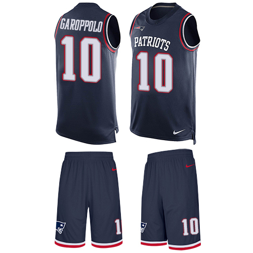 Nike Patriots #10 Jimmy Garoppolo Navy Blue Team Color Men's Stitched NFL Limited Tank Top Suit Jersey