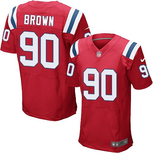 Nike Patriots #90 Malcom Brown Red Alternate Men's Stitched NFL Elite Jersey