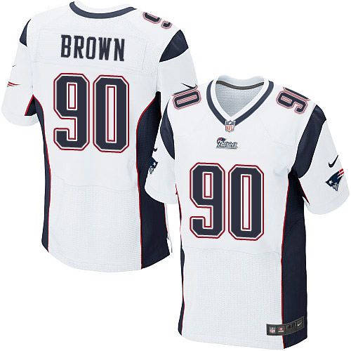 Nike Patriots #90 Malcom Brown White Men's Stitched NFL Elite Jersey