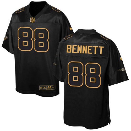 Nike Patriots #88 Martellus Bennett Black Men's Stitched NFL Elite Pro Line Gold Collection Jersey