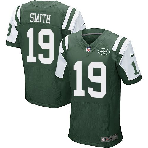 Nike Jets #19 Devin Smith Green Team Color Men's Stitched NFL Elite Jersey