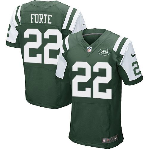 Nike Jets #22 Matt Forte Green Team Color Men's Stitched NFL Elite Jersey