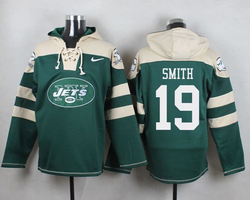 Nike Jets #19 Devin Smith Green Player Pullover NFL Hoodie