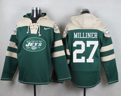 Nike Jets #27 Dee Milliner Green Player Pullover NFL Hoodie