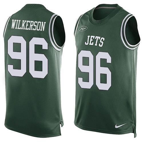 Nike Jets #96 Muhammad Wilkerson Green Team Color Men's Stitched NFL Limited Tank Top Jersey