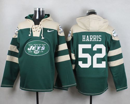 Nike Jets #52 David Harris Green Player Pullover NFL Hoodie