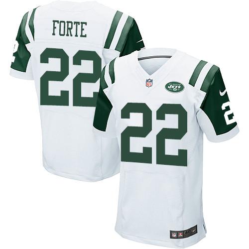 Nike Jets #22 Matt Forte White Men's Stitched NFL Elite Jersey