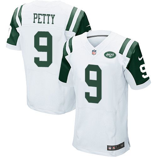 Nike Jets #9 Bryce Petty White Men's Stitched NFL Elite Jersey