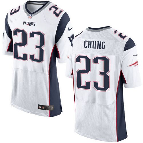 Nike Patriots #23 Patrick Chung White Men's Stitched NFL New Elite Jersey