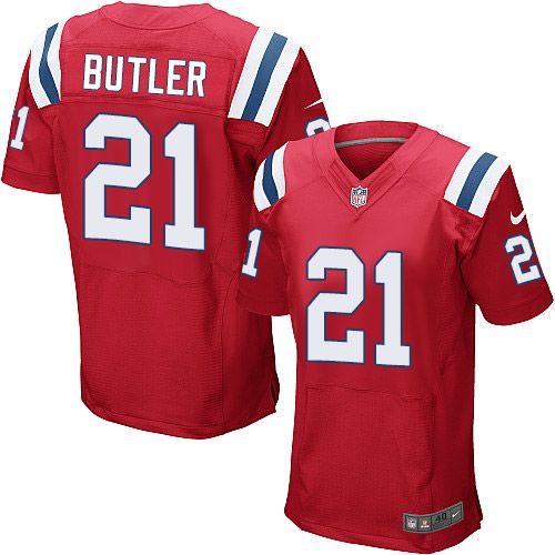 Nike Patriots #21 Malcolm Butler Red Alternate Men's Stitched NFL Elite Jersey