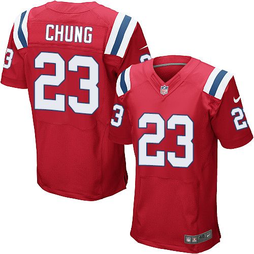 Nike Patriots #23 Patrick Chung Red Alternate Men's Stitched NFL Elite Jersey