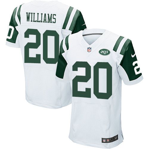 Nike Jets #20 Marcus Williams White Men's Stitched NFL Elite Jersey