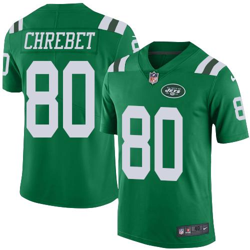 Nike Jets #80 Wayne Chrebet Green Men's Stitched NFL Elite Rush Jersey