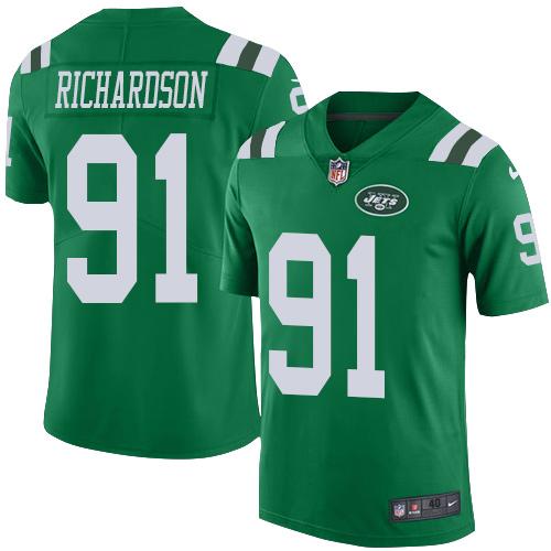 Nike Jets #91 Sheldon Richardson Green Men's Stitched NFL Elite Rush Jersey