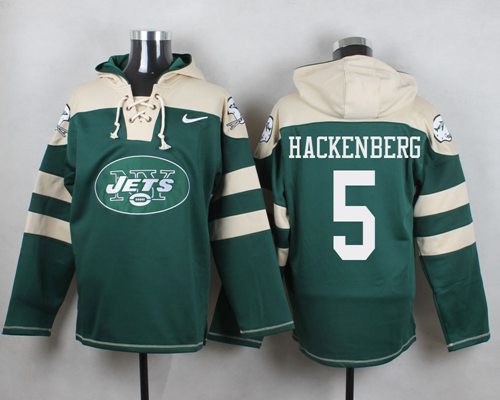 Nike Jets #5 Christian Hackenberg Green Player Pullover NFL Hoodie