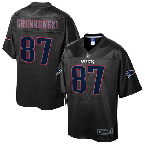 Nike Patriots #87 Rob Gronkowski Black Men's NFL Pro Line Black Reverse Fashion Game Jersey