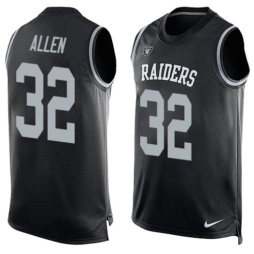Nike Raiders #32 Marcus Allen Black Team Color Men's Stitched NFL Limited Tank Top Jersey