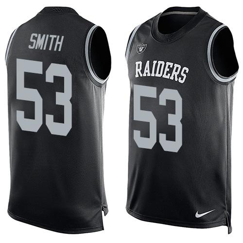 Nike Raiders #53 Malcolm Smith Black Team Color Men's Stitched NFL Limited Tank Top Jersey