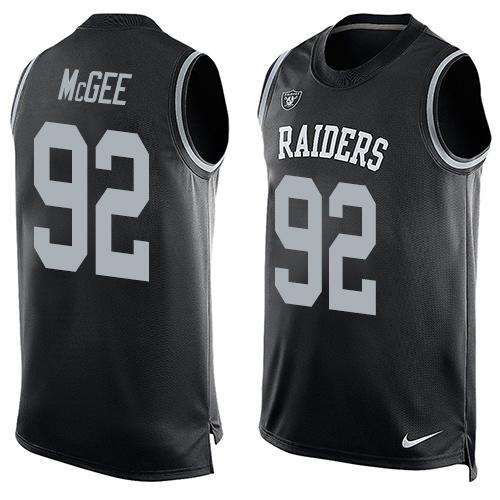 Nike Raiders #92 Stacy McGee Black Team Color Men's Stitched NFL Limited Tank Top Jersey