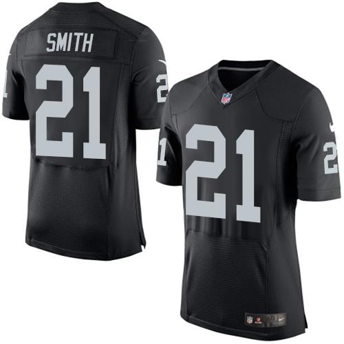 Nike Raiders #21 Sean Smith Black Team Color Men's Stitched NFL New Elite Jersey