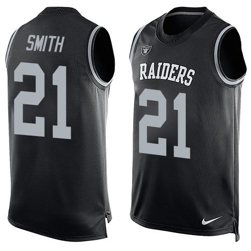 Nike Raiders #21 Sean Smith Black Team Color Men's Stitched NFL Limited Tank Top Jersey
