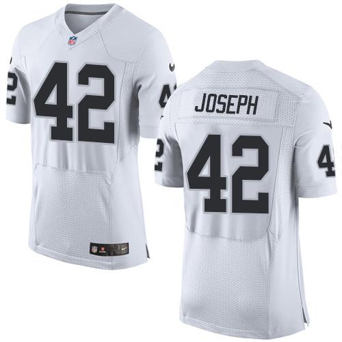 Nike Raiders #42 Karl Joseph White Men's Stitched NFL New Elite Jersey
