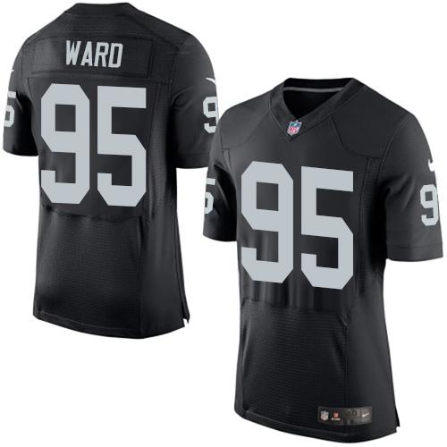 Nike Raiders #95 Jihad Ward Black Team Color Men's Stitched NFL New Elite Jersey