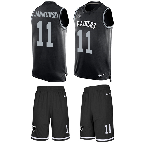 Nike Raiders #11 Sebastian Janikowski Black Team Color Men's Stitched NFL Limited Tank Top Suit Jersey