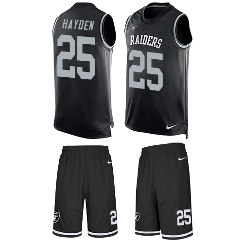 Nike Raiders #25 D.J. Hayden Black Team Color Men's Stitched NFL Limited Tank Top Suit Jersey