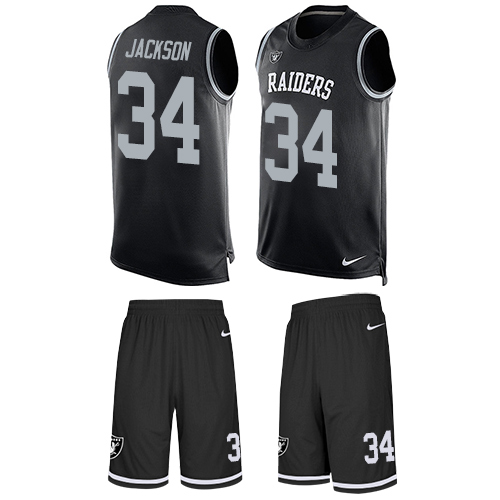 Nike Raiders #34 Bo Jackson Black Team Color Men's Stitched NFL Limited Tank Top Suit Jersey