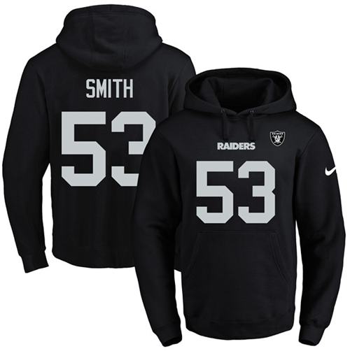 Nike Raiders #53 Malcolm Smith Black Name & Number Pullover NFL Hoodie