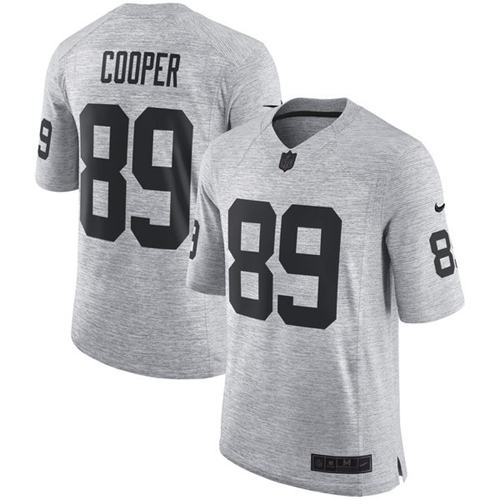 Nike Raiders #89 Amari Cooper Gray Men's Stitched NFL Limited Gridiron Gray II Jersey