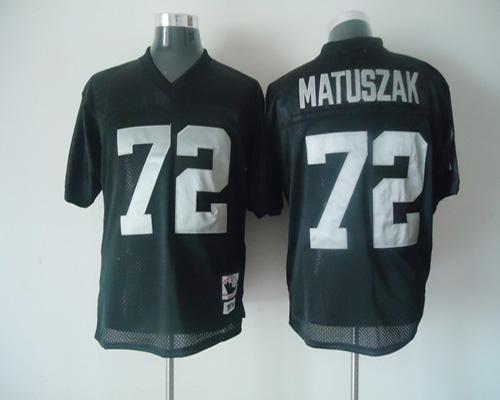 Mitchell and Ness Raiders #72 John Matuszak Black Stitched NFL Jersey