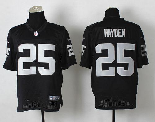 Nike Raiders #25 D.J. Hayden Black Team Color Men's Stitched NFL Elite Jersey
