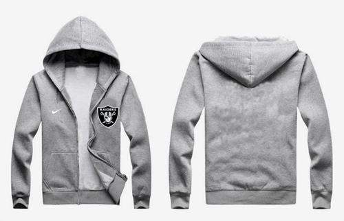 Nike Oakland Raiders Authentic Logo Hoodie Grey