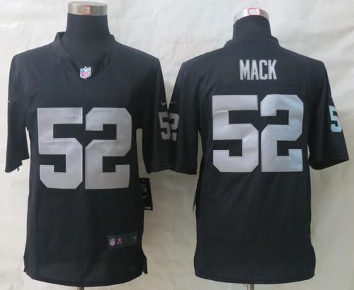 Nike Raiders #52 Khalil Mack Black Team Color Men's Stitched NFL Game Jersey