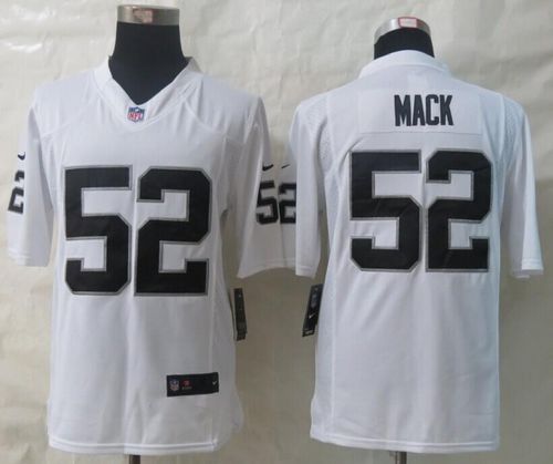 Nike Raiders #52 Khalil Mack White Men's Stitched NFL Game Jersey