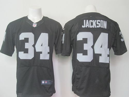 Nike Raiders #34 Bo Jackson Black Team Color Men's Stitched NFL New Elite Jersey
