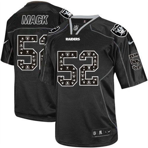 Nike Raiders #52 Khalil Mack New Lights Out Black Men's Stitched NFL Elite Jersey