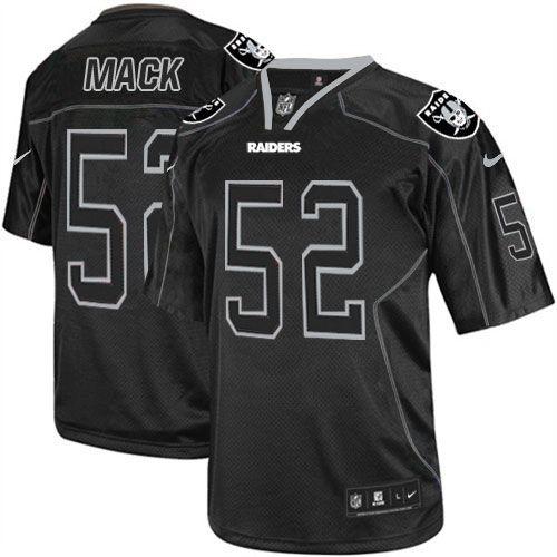 Nike Raiders #52 Khalil Mack Lights Out Black Men's Stitched NFL Elite Jersey