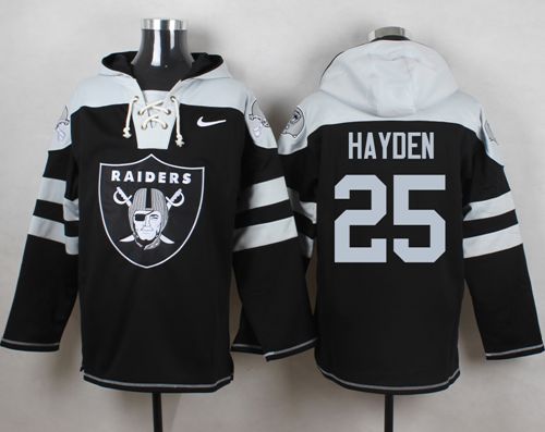 Nike Raiders #25 D.J. Hayden Black Player Pullover NFL Hoodie