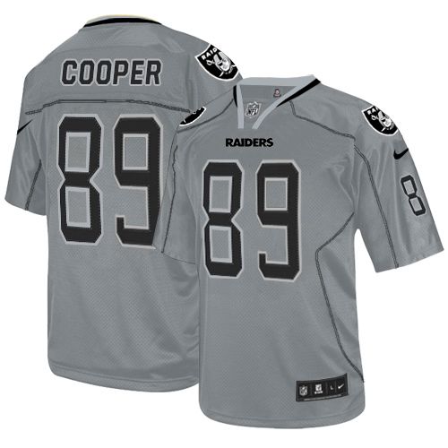 Nike Raiders #89 Amari Cooper Lights Out Grey Men's Stitched NFL Elite Jersey