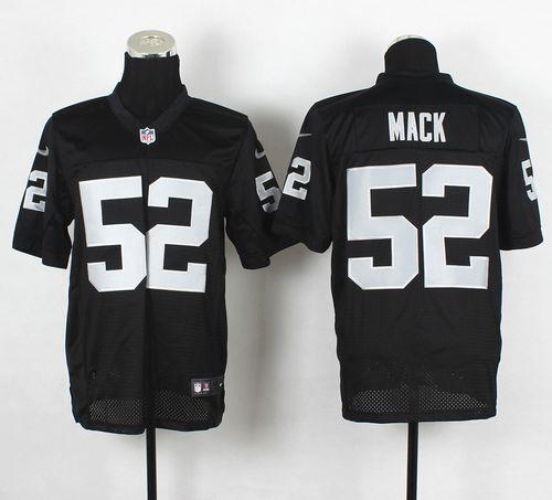 Nike Raiders #52 Khalil Mack Black Team Color Men's Stitched NFL Elite Jersey