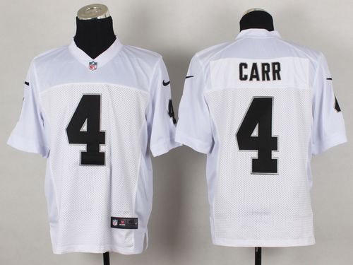 Nike Raiders #4 Derek Carr White Men's Stitched NFL Elite Jersey